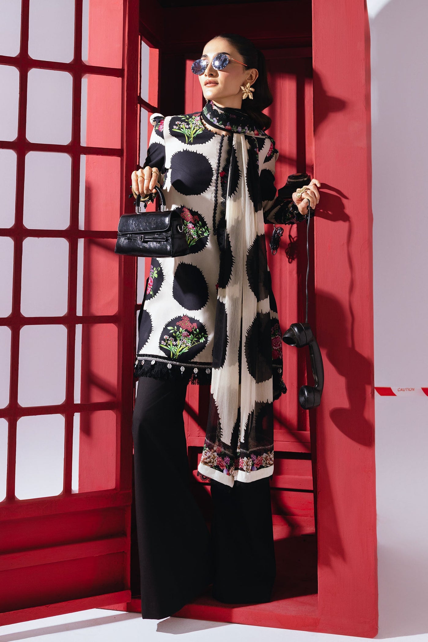 3 Pc Unstitched Printed Marina Twill Suit