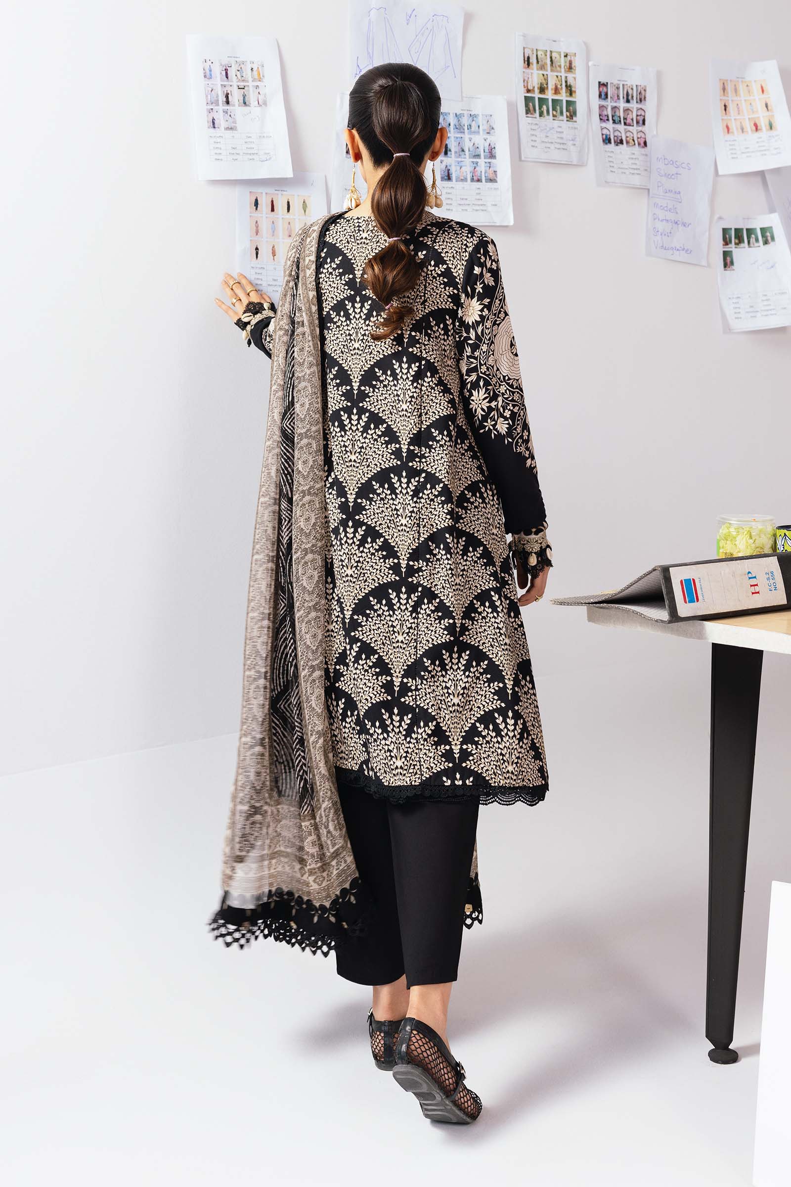 3 Pc Unstitched Printed Linen Suit