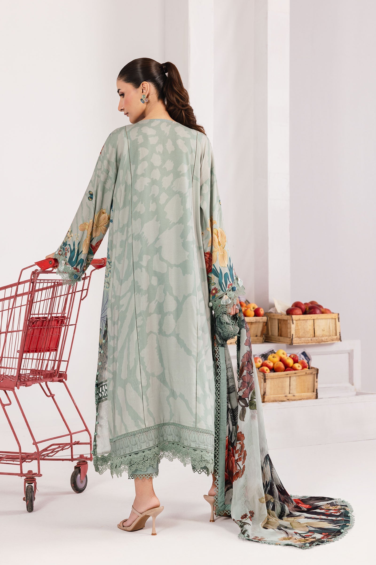 3 Pc Unstitched Printed Linen Suit