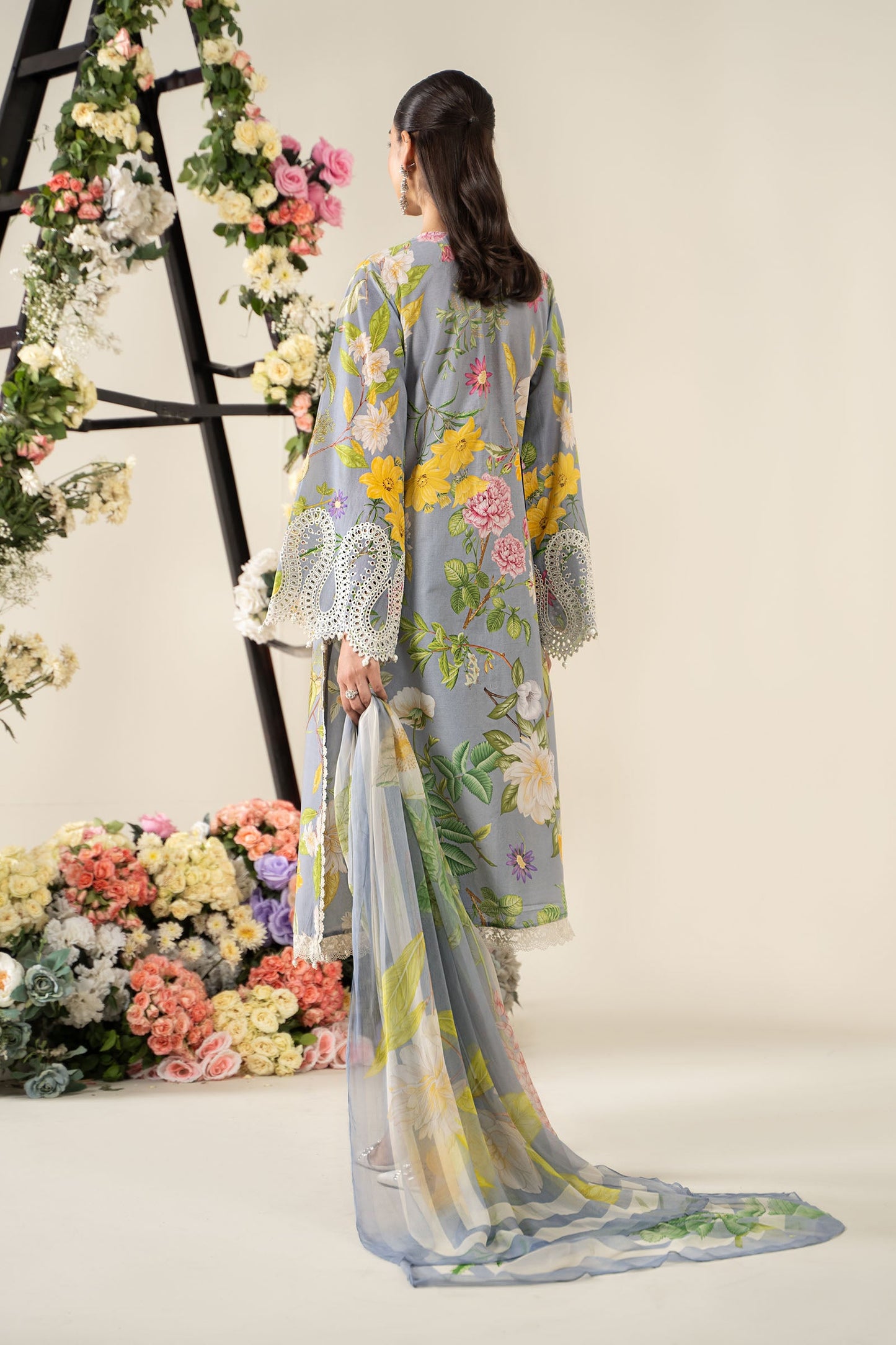 3 Piece Embroidered Lawn Suit | MPS-2604-A
