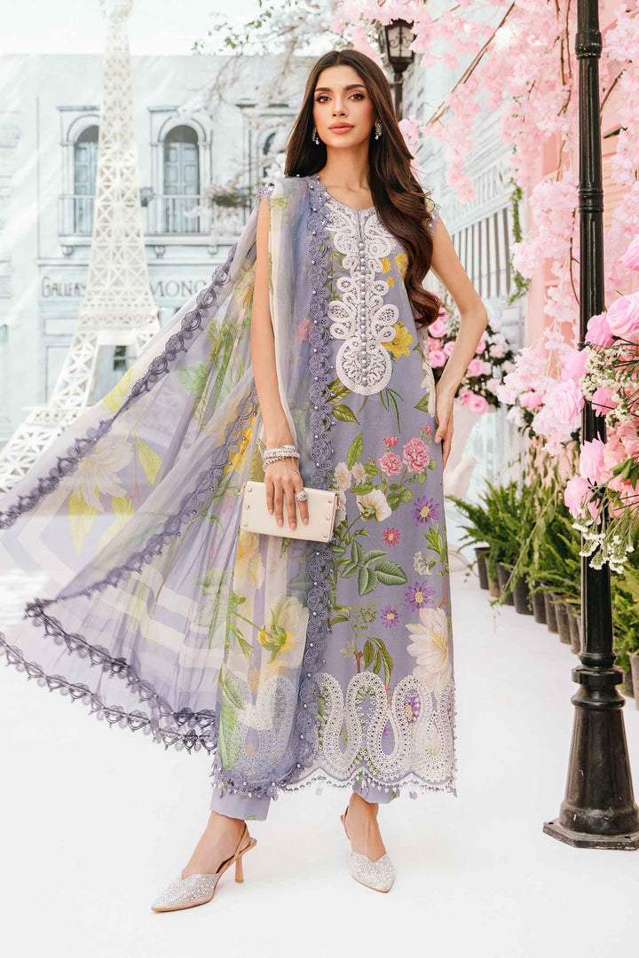 3 Piece Unstitched Embroidered Lawn Suit | MPT-2604-A All Products MPA2604-999-00A