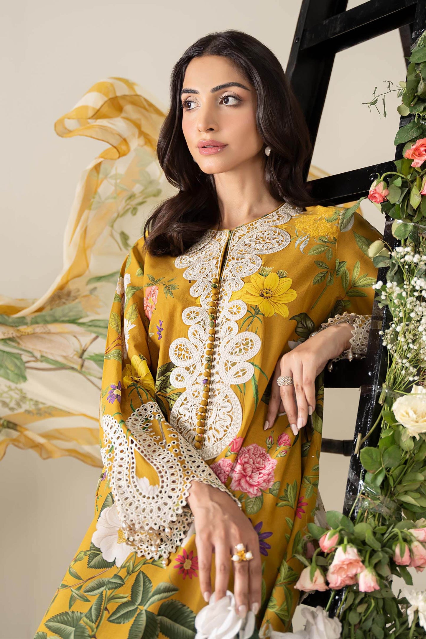 3 Piece Embroidered Lawn Suit | MPS-2604-B