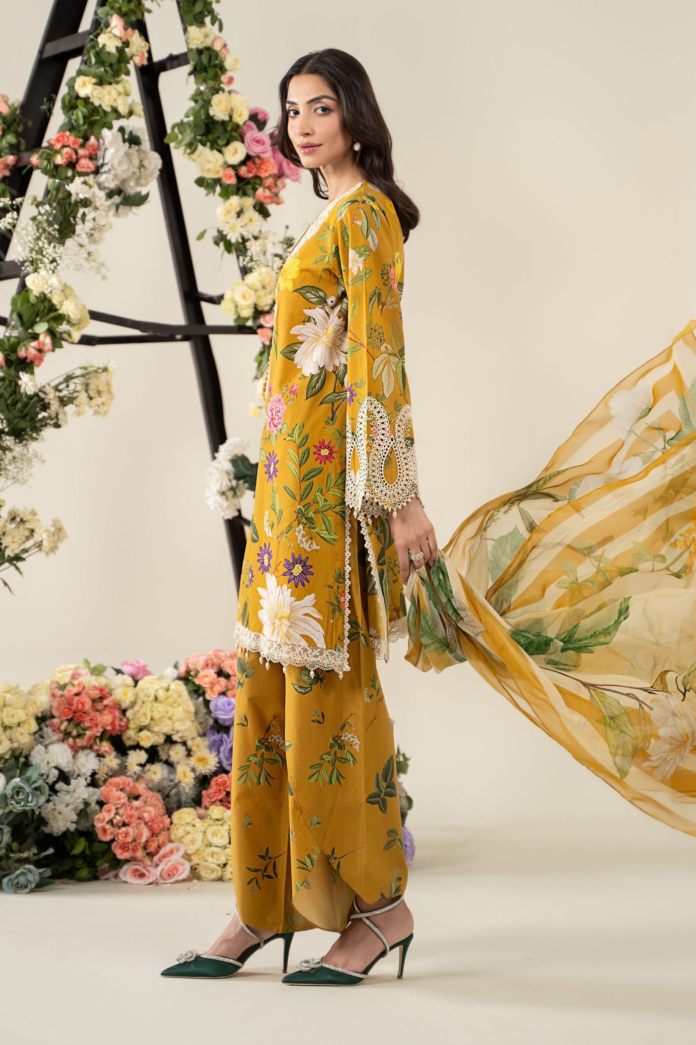3 Piece Embroidered Lawn Suit | MPS-2604-B