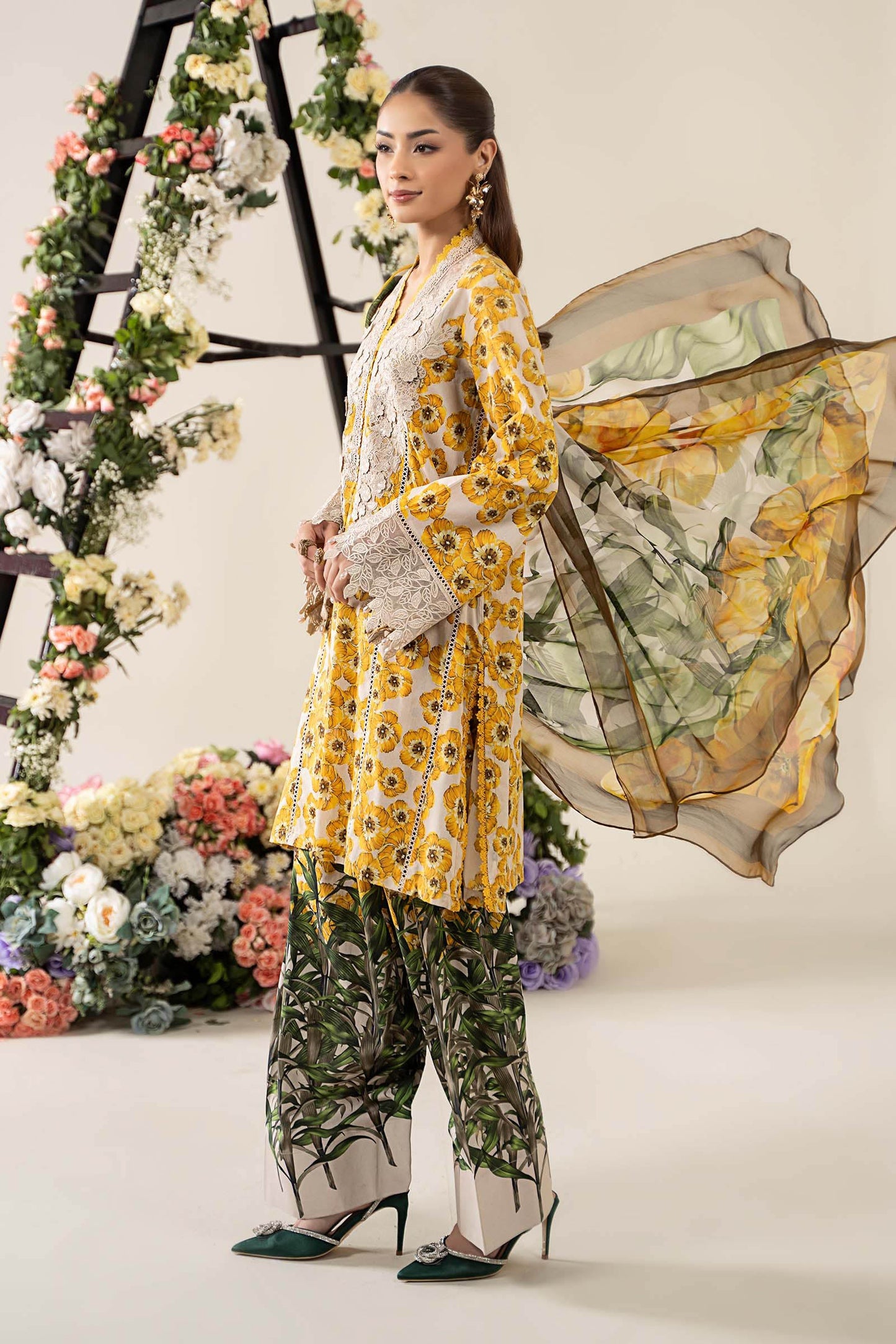 3 Piece Embroidered Lawn Suit | MPS-2606-A