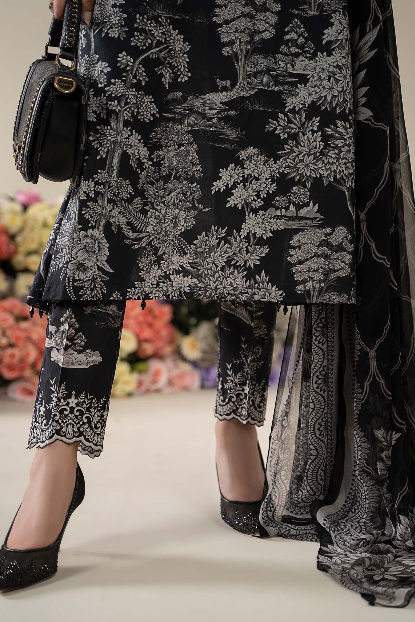 3 Piece Embroidered Lawn Suit | MPS-2608-B