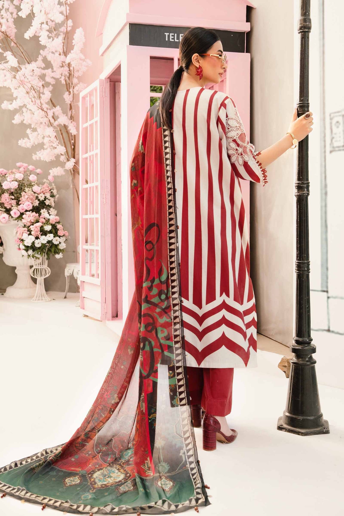 3 Piece Unstitched Embroidered Lawn Suit | MPT-2609-A
