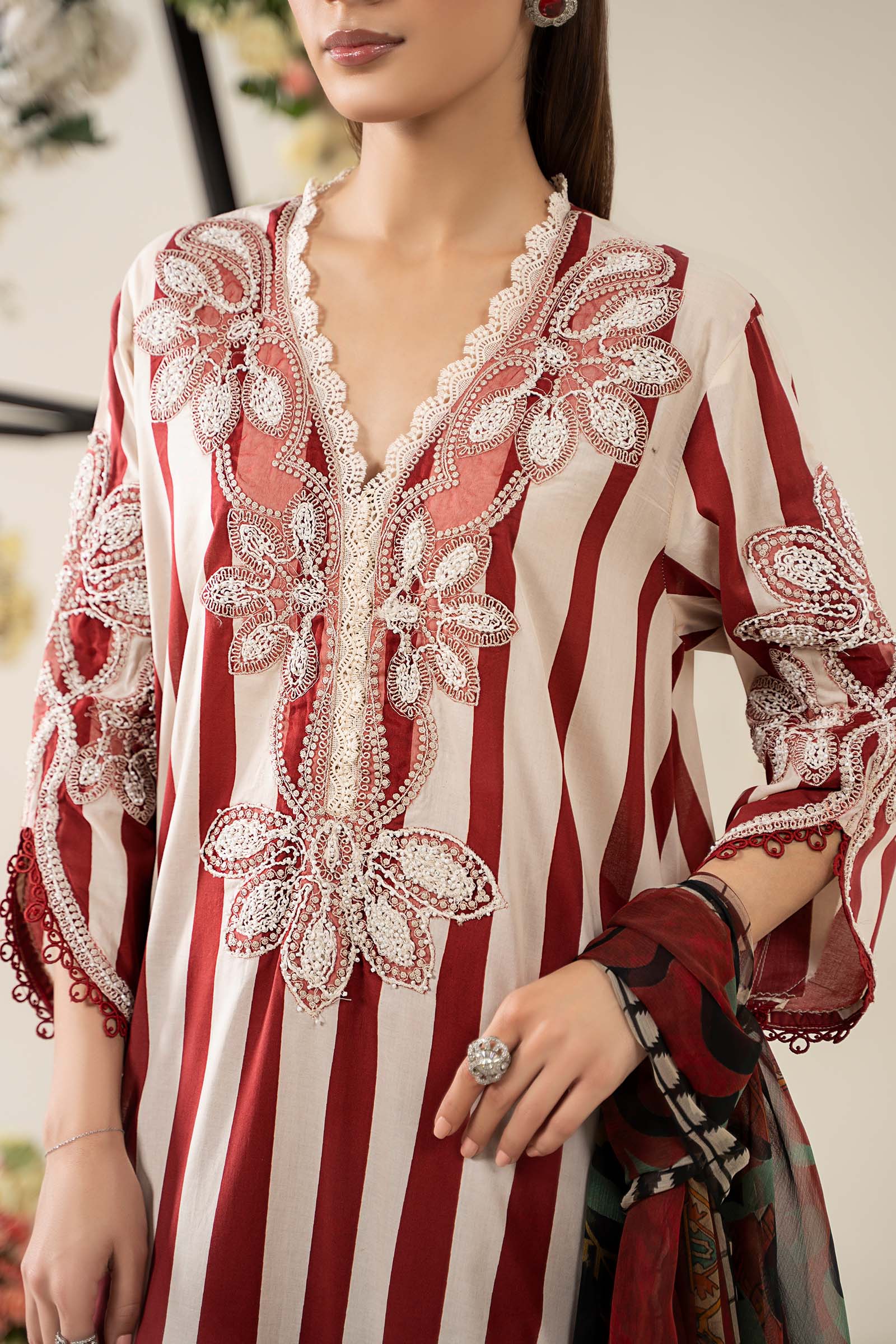 3 Piece Embroidered Lawn Suit | MPS-2609-A