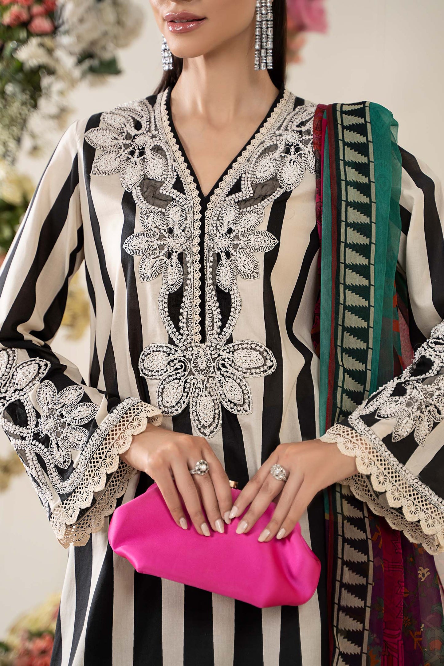 3 Piece Embroidered Lawn Suit | MPS-2609-B