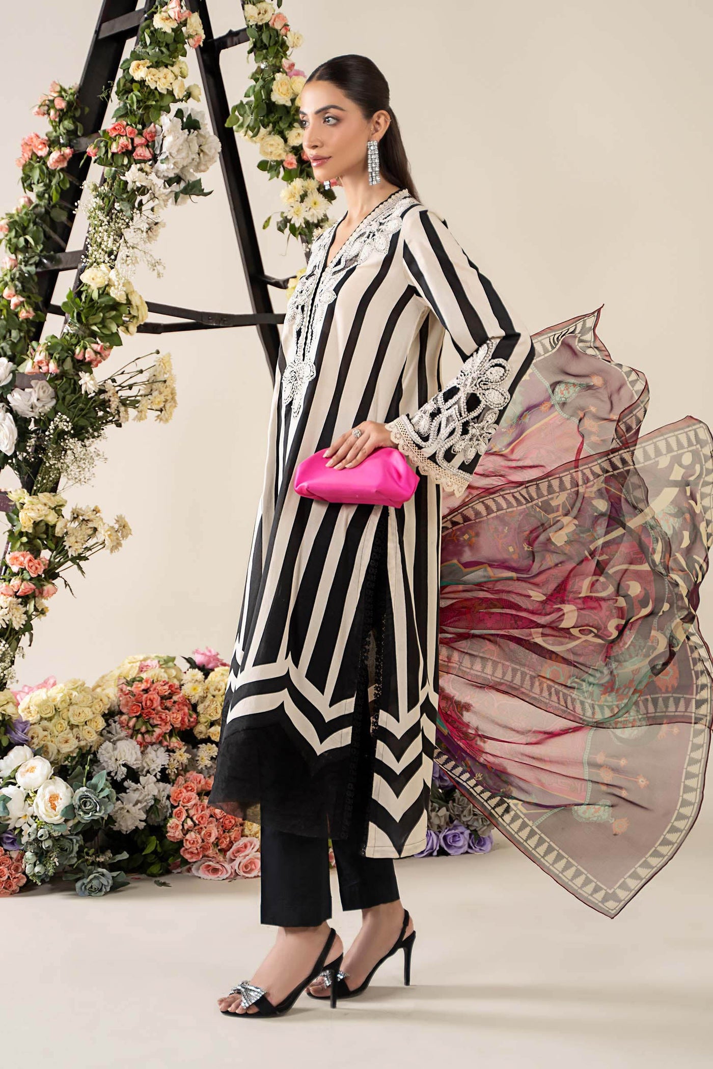 3 Piece Embroidered Lawn Suit | MPS-2609-B