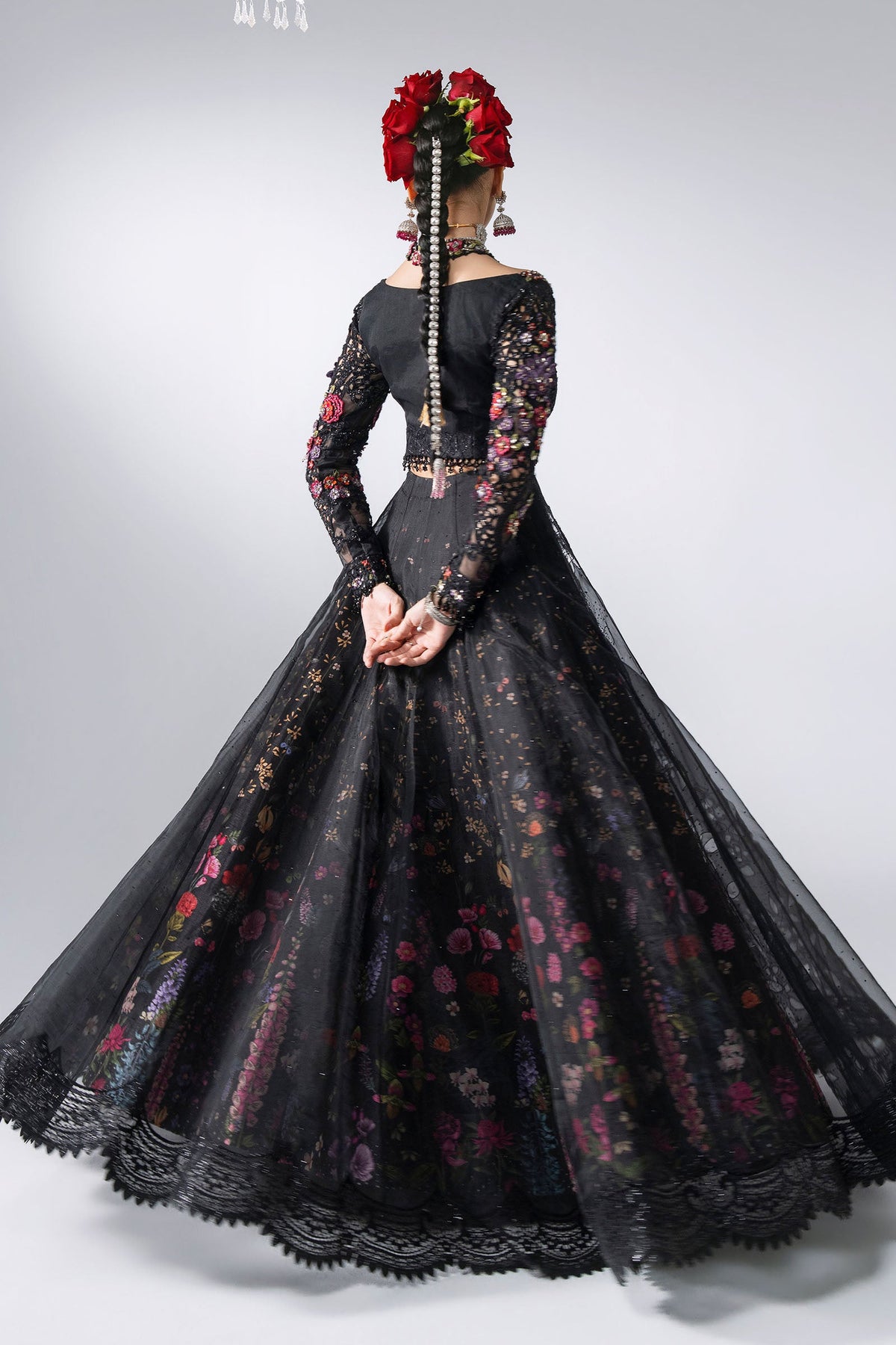 3 Piece Unstitched Embroidered Organza Suit