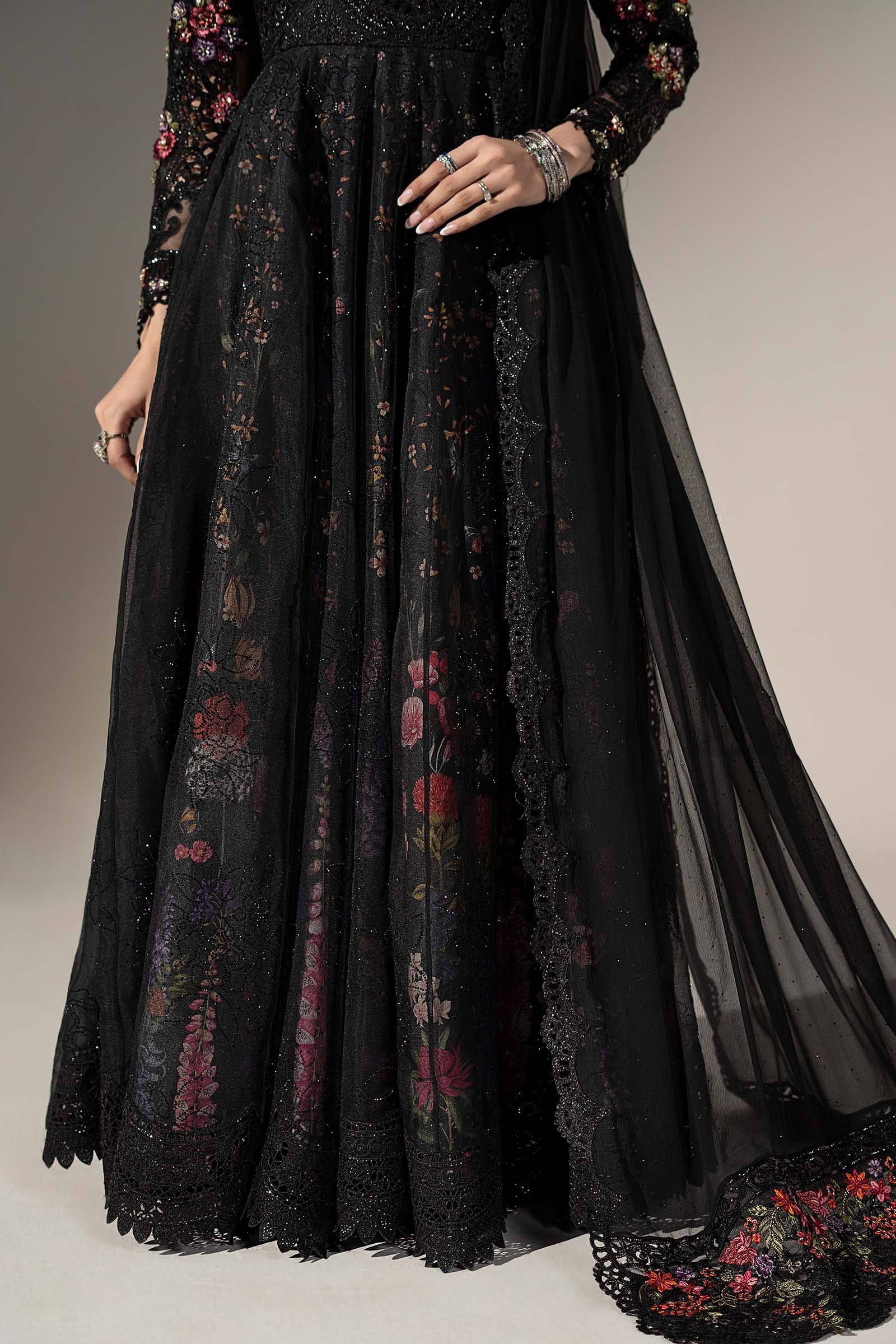 3 Piece Embroidered Organza Suit