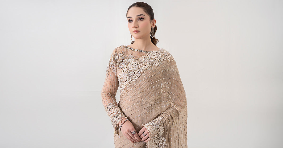 Embroidered Chiffon Saree | BDS-2801