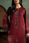 3 Piece Embroidered Dobby Linen Suit