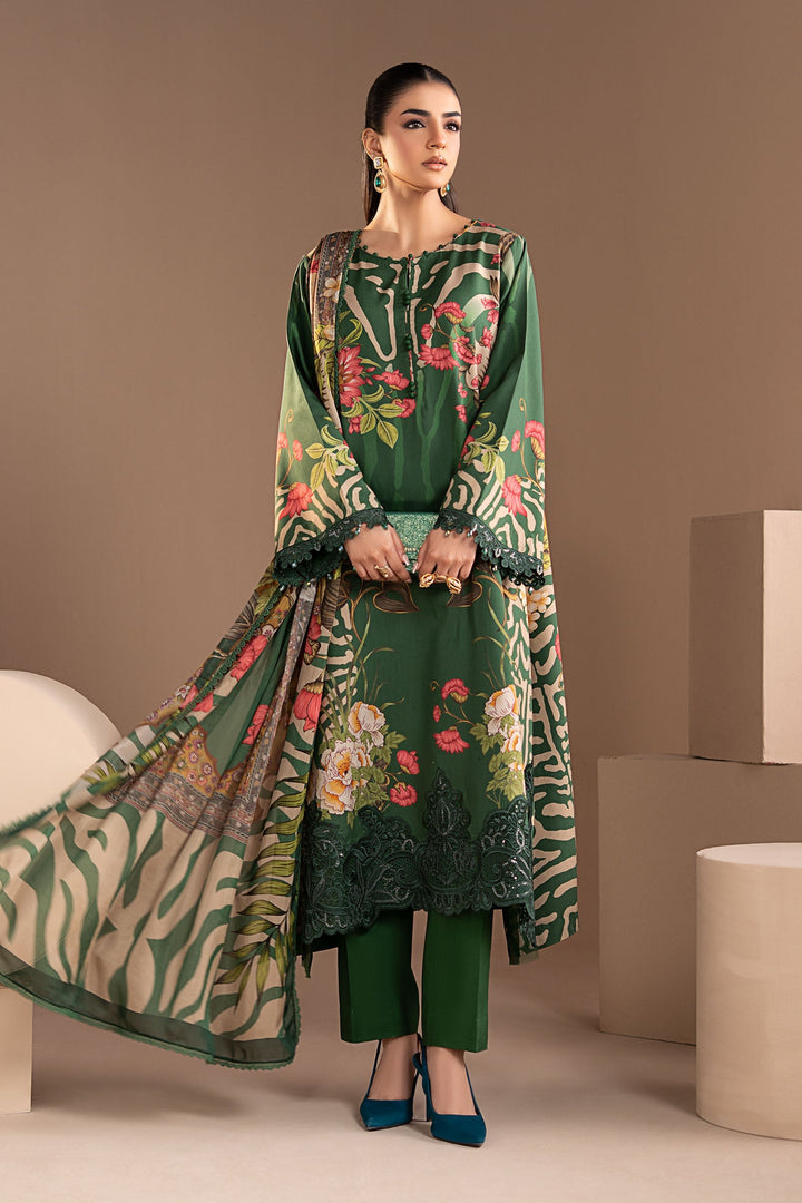 3 Piece Embroidered Linen Suit All Products MS2810A-SML-00A