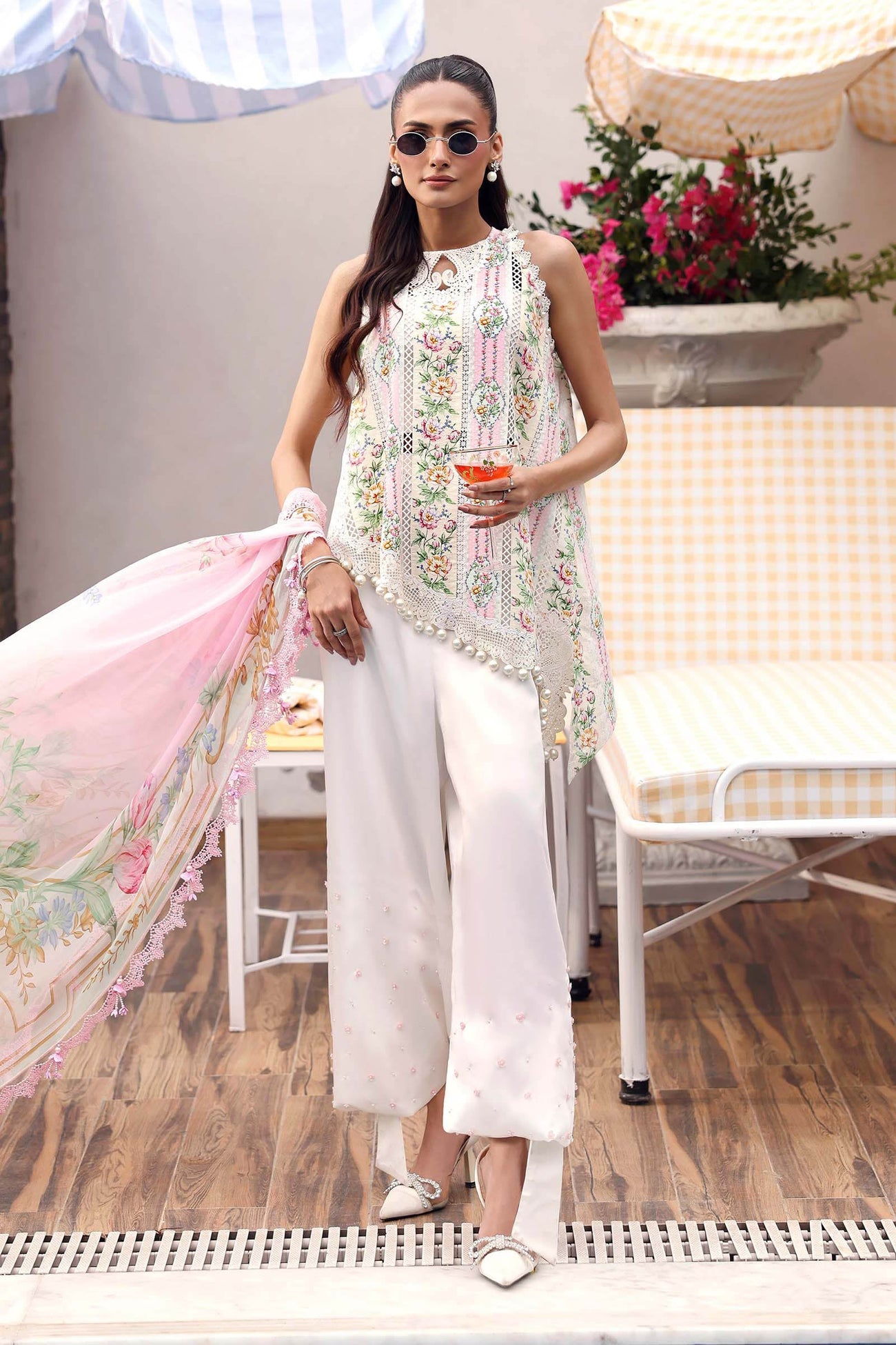 3 Piece Unstitched Embroidered Lawn Suit