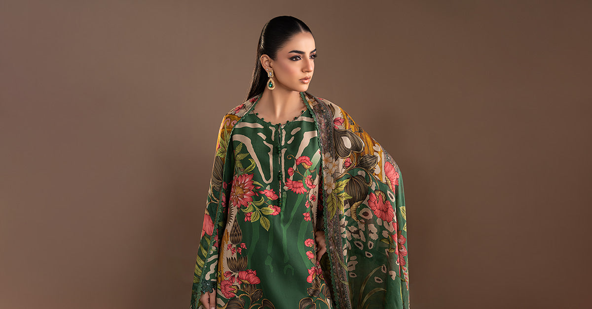 3 Piece Embroidered Linen Suit