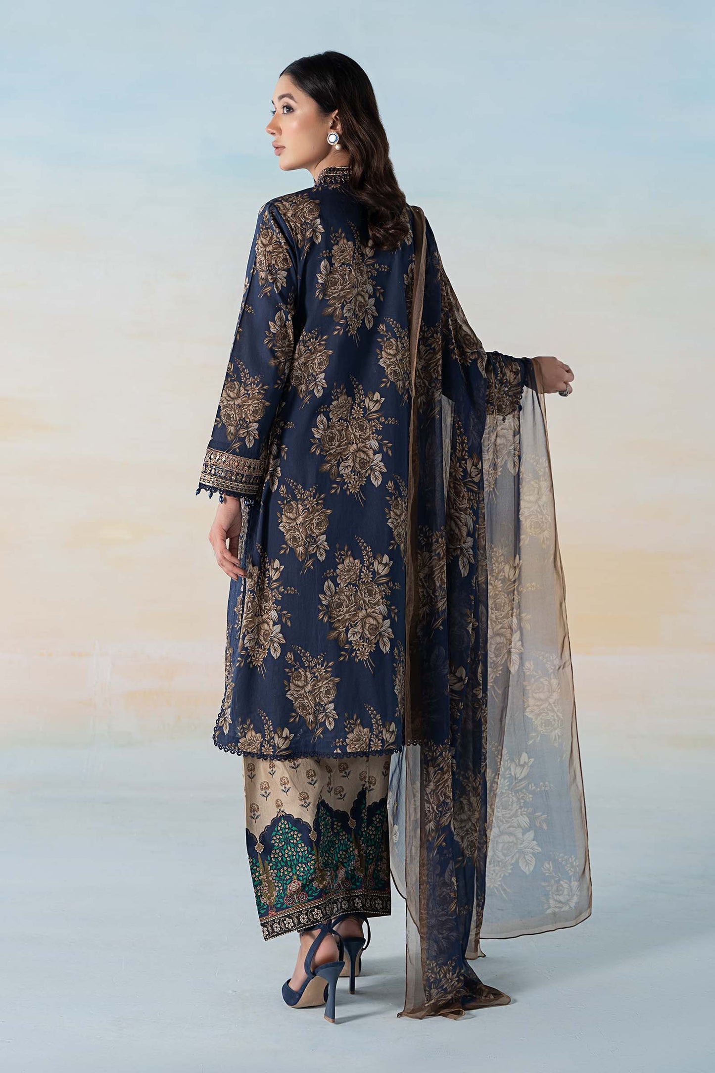 3 PIECE PRINTED LAWN SUIT | MPS-2110-B