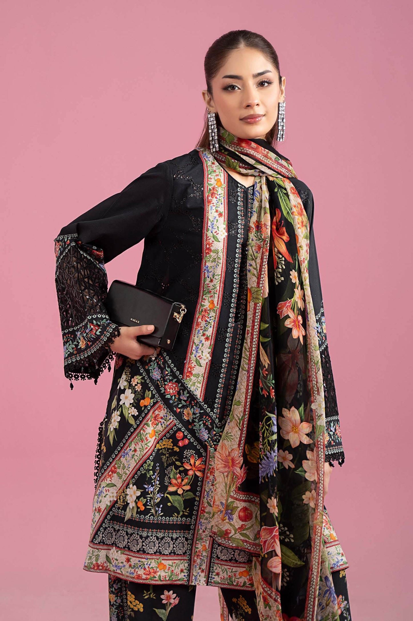 3 Piece Embroidered Lawn Suit | MPS-2610-B