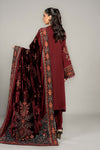 3 Piece Embroidered Twill Linen Suit | DLS-1210