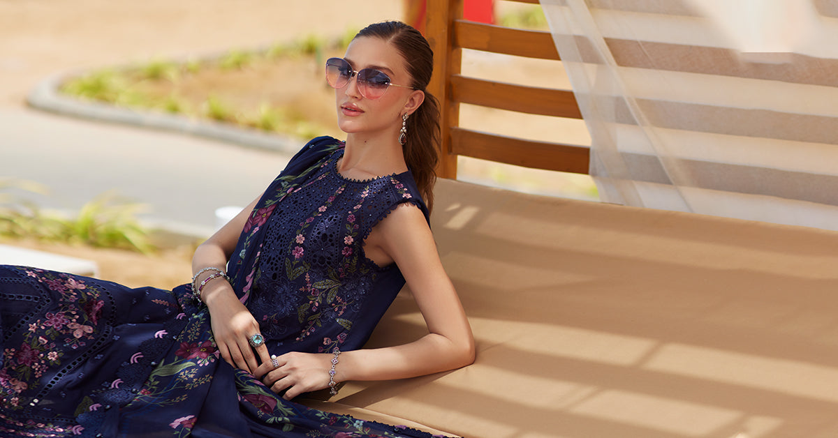 3 Piece Unstitched Embroidered Lawn Suit | EID LAWN-25-10