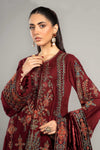 3 Piece Embroidered Twill Linen Suit | DLS-1210