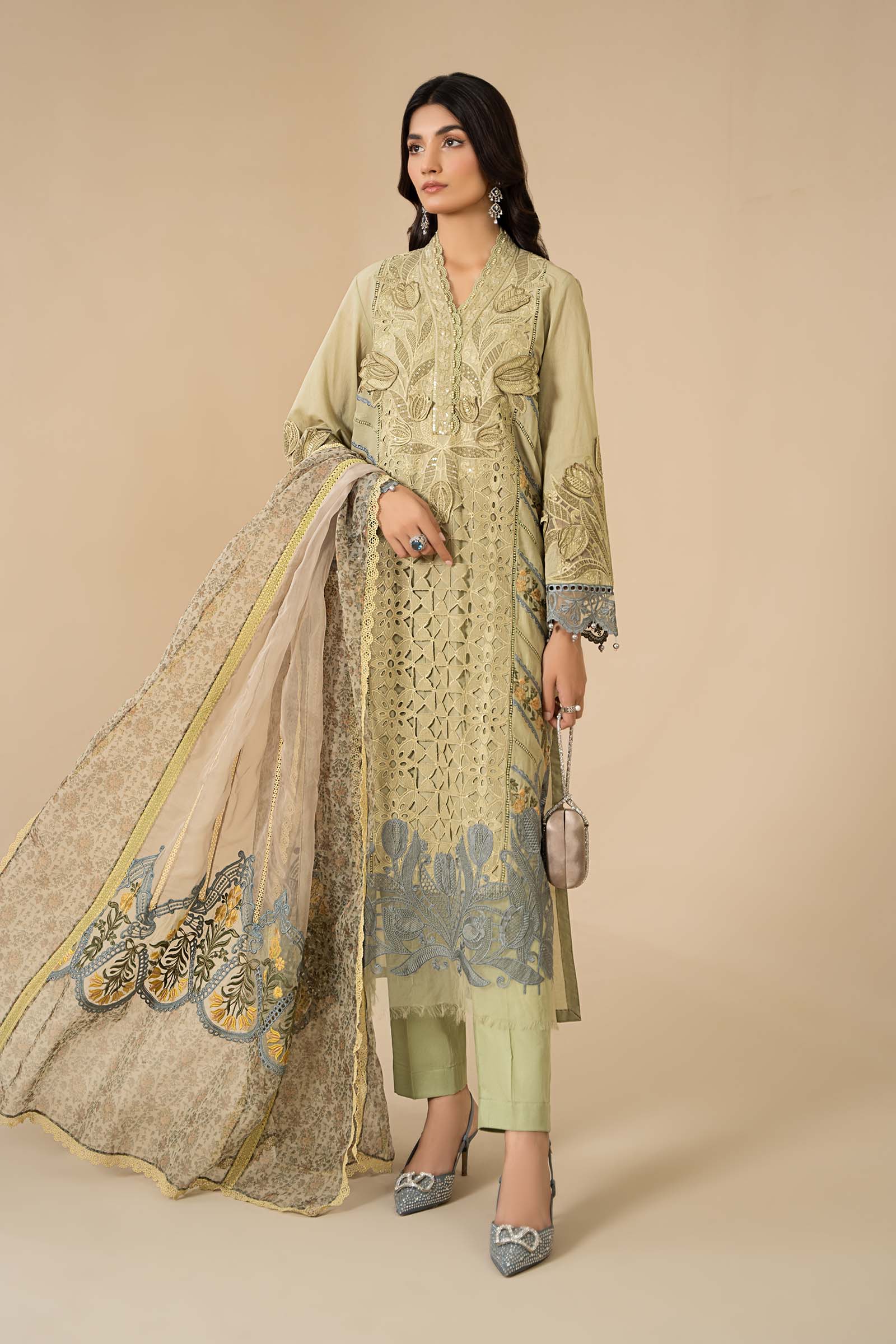 3 Piece Embroidered Lawn Suit | ELS-24-10