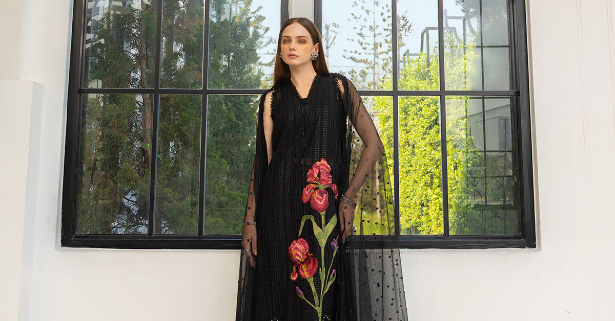 3 Piece Unstitched Embroidered Lawn Suit