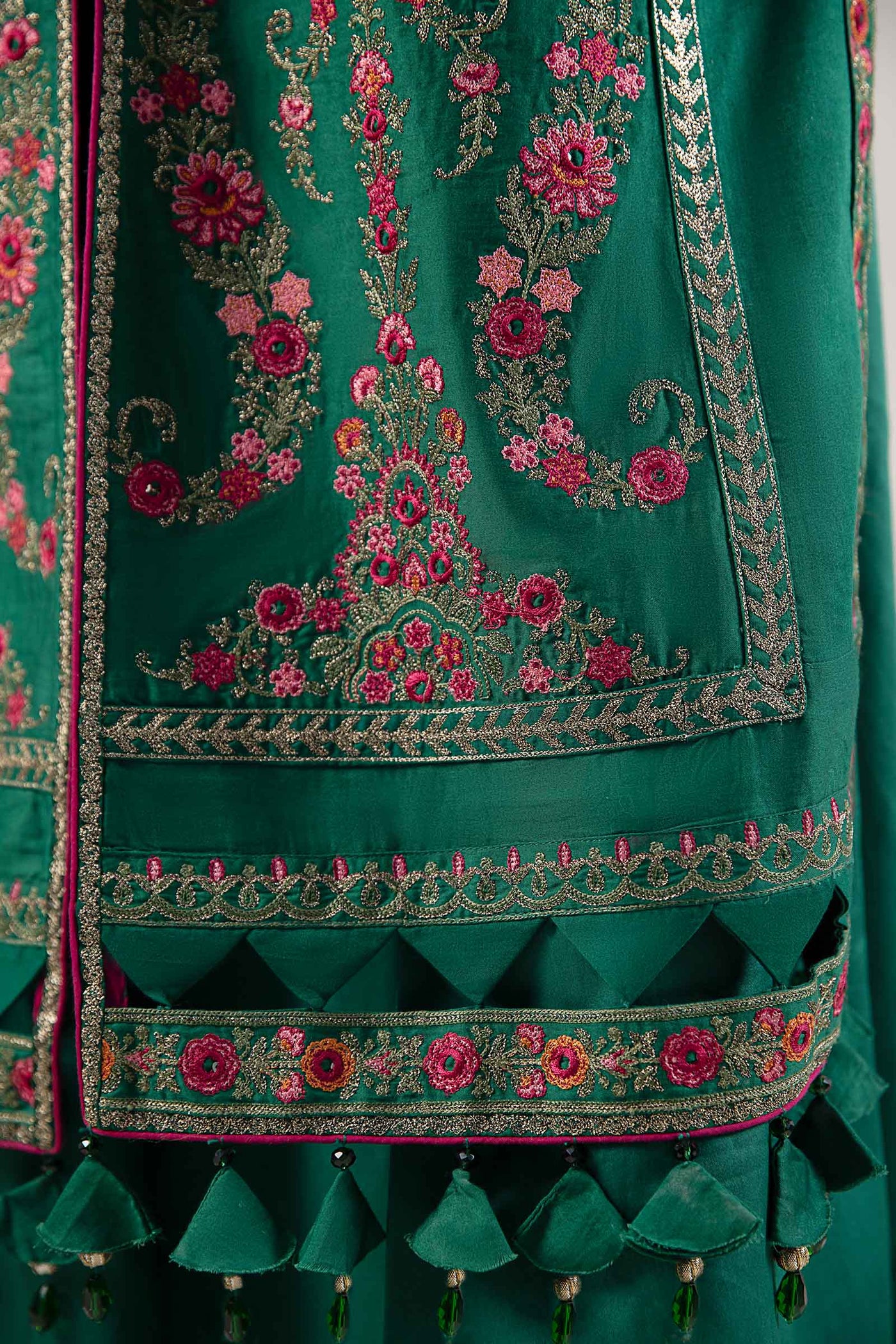3 Piece Embroidered Cotton Satin Suit | CSS-811