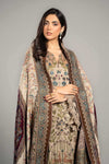 3 Piece Embroidered Linen Suit | DLS-1211