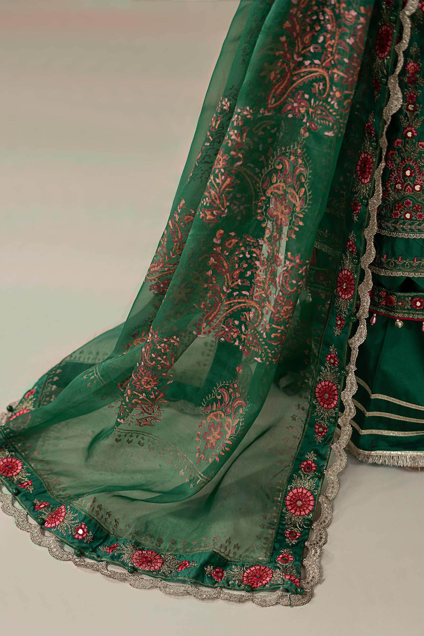 3 Piece Embroidered Cotton Satin Suit | CSS-811