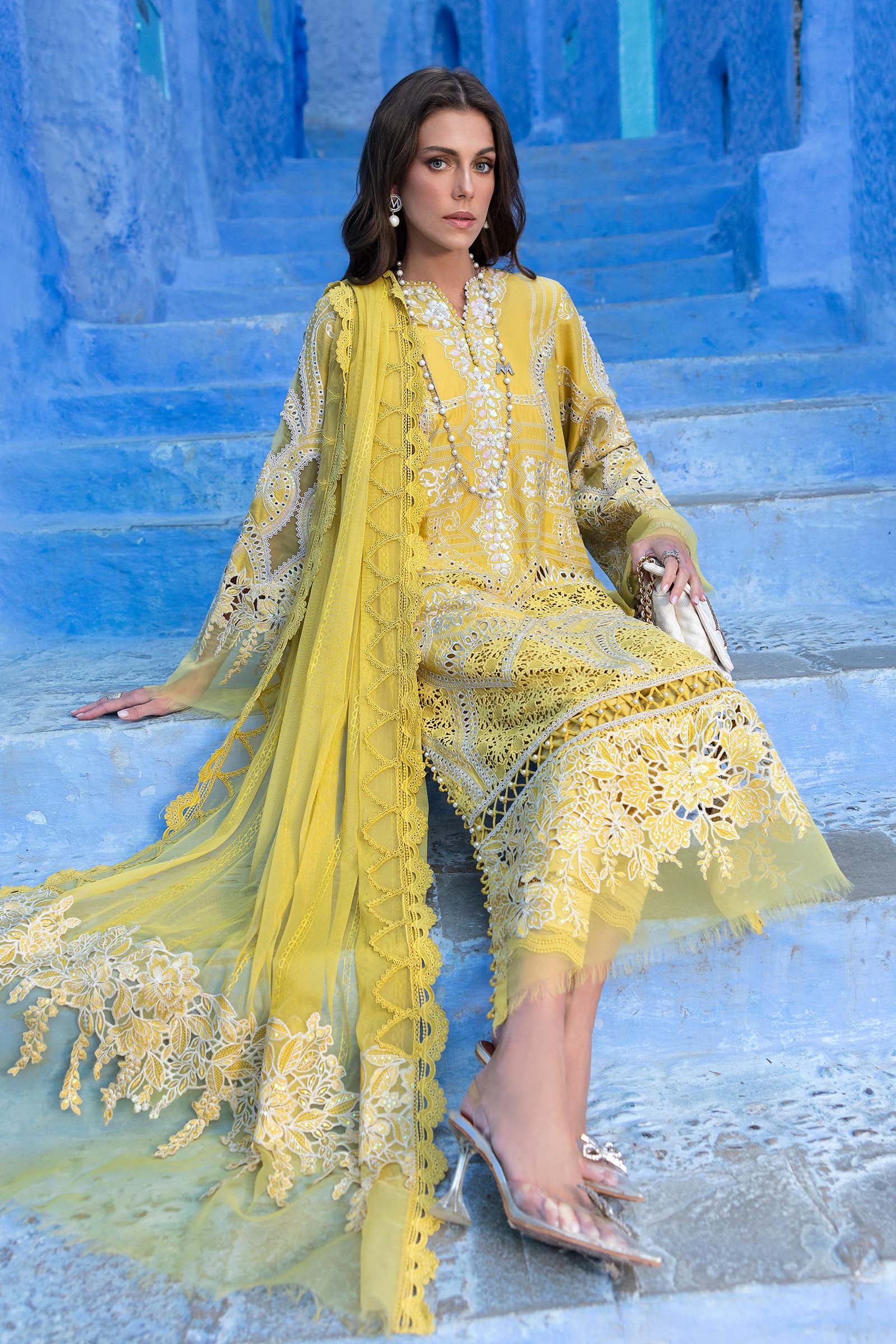 3 Piece Unstitched Embroidered Lawn Suit | D-2512-A
