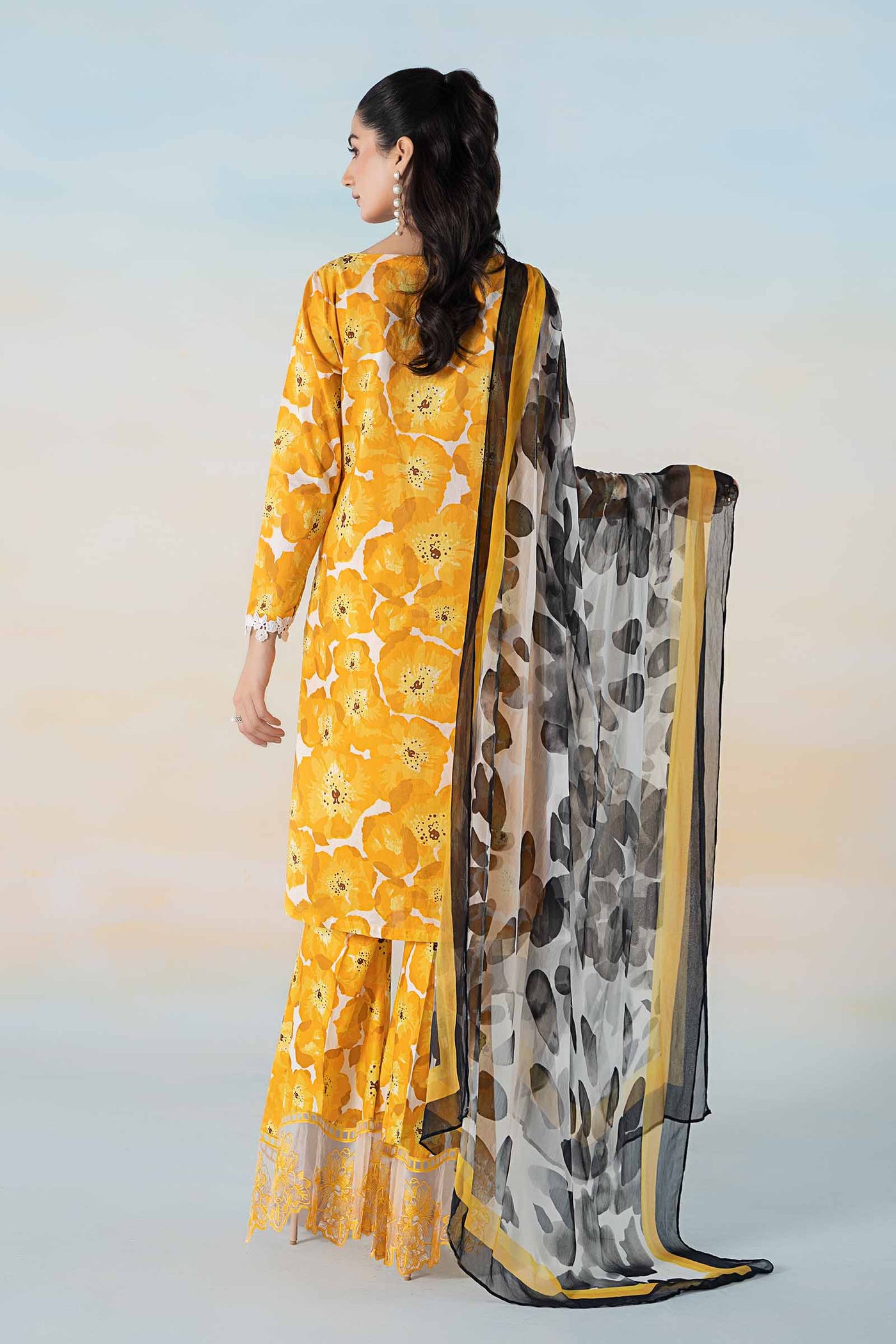3 PIECE PRINTED LAWN SUIT | MPS-2112-B