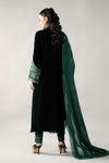 3 Piece Embroidered Velvet Suit | DLS-1212