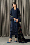3 Piece Embroidered Twill Linen Suit