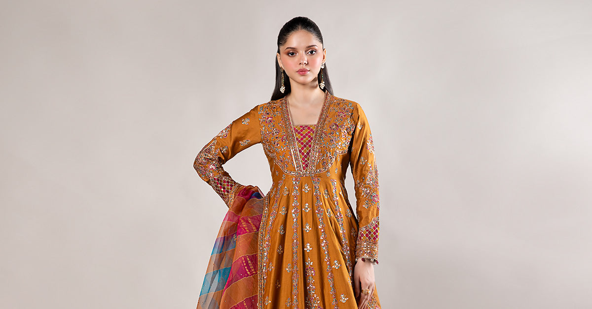 3 Piece Embroidered Cotton Satin Suit | CSS-812