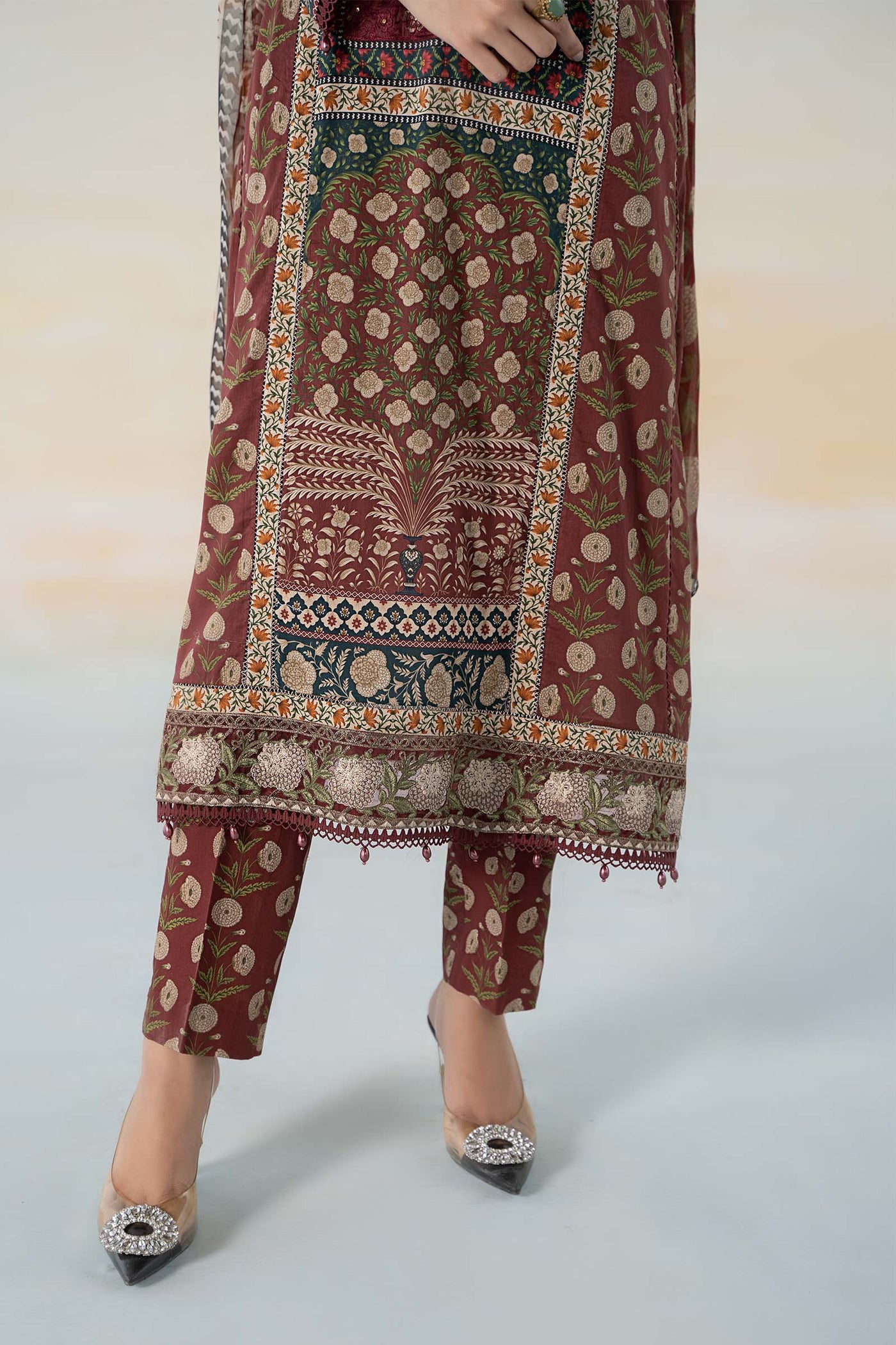 3 PIECE PRINTED LAWN SUIT | MPS-2114-B