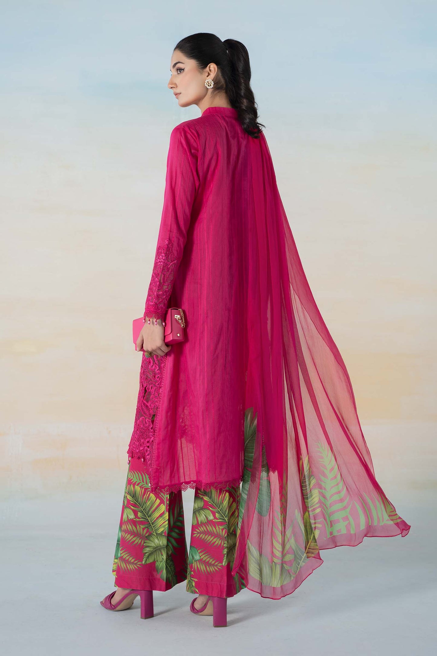 3 PIECE PRINTED DOBBY LAWN SUIT | MPS-2101-B