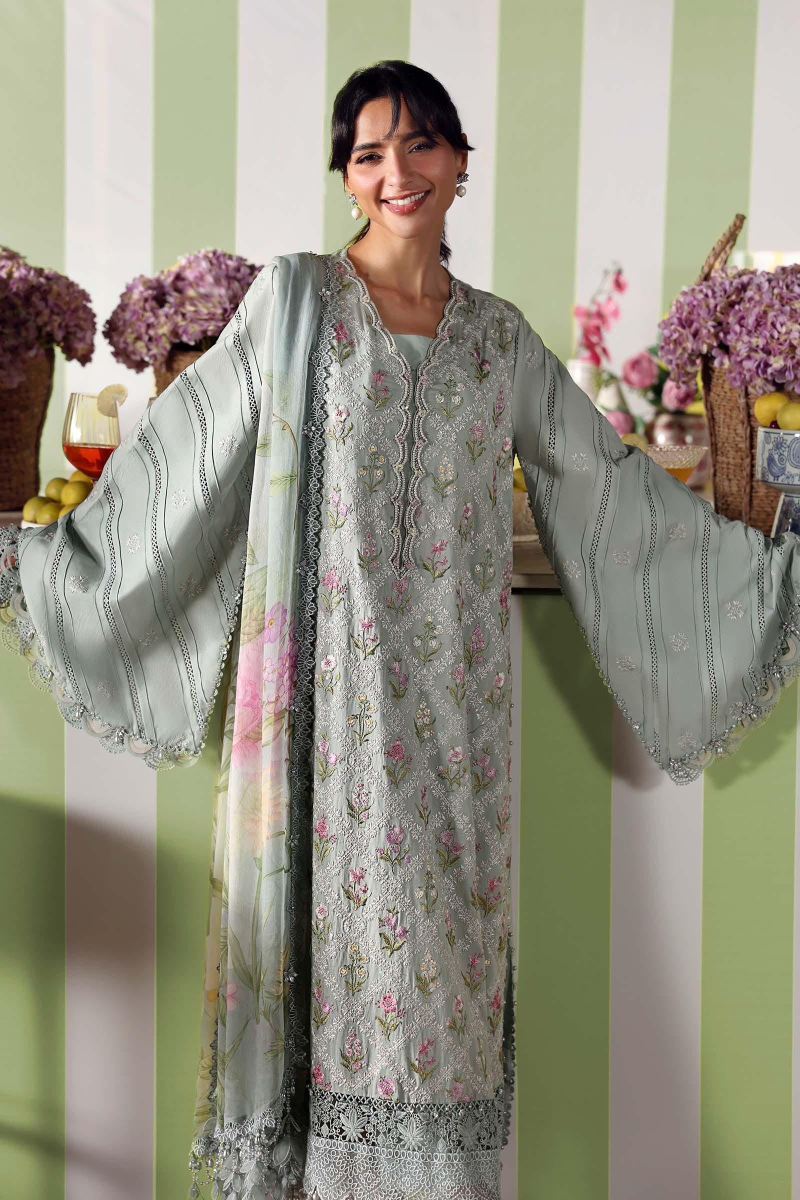 3 Piece Unstitched Embroidered Lawn Suit
