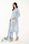 3 Piece Printed Dobby Lawn Suit | MPS-2201-B