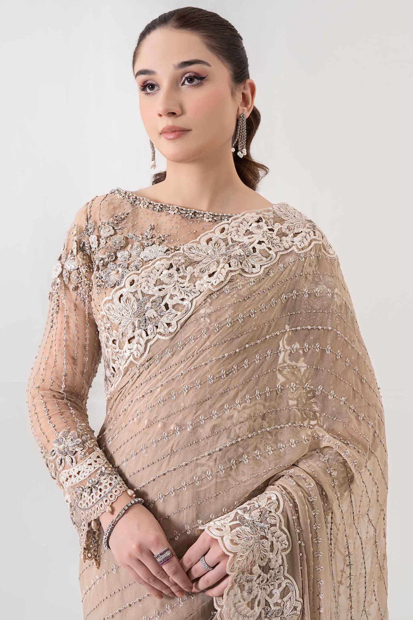 Embroidered Chiffon Saree | BDS-2801