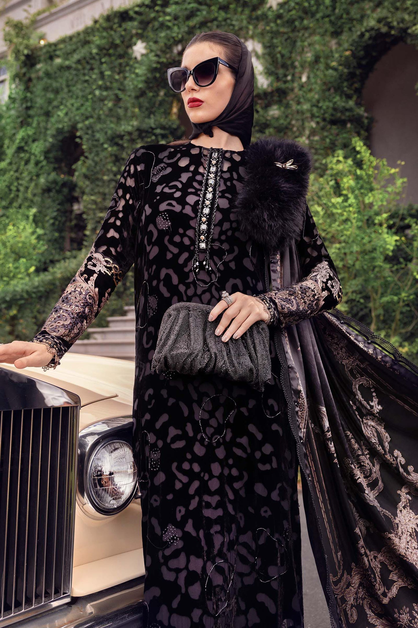3 Piece Unstitched Embroidered Palachi Suit