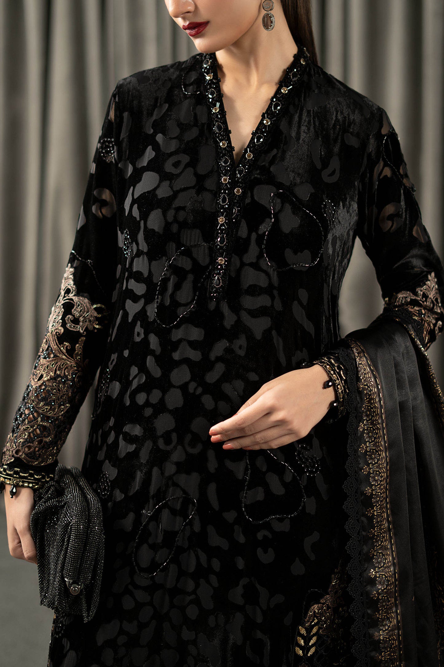 3 Piece Embroidered Palachi Suit