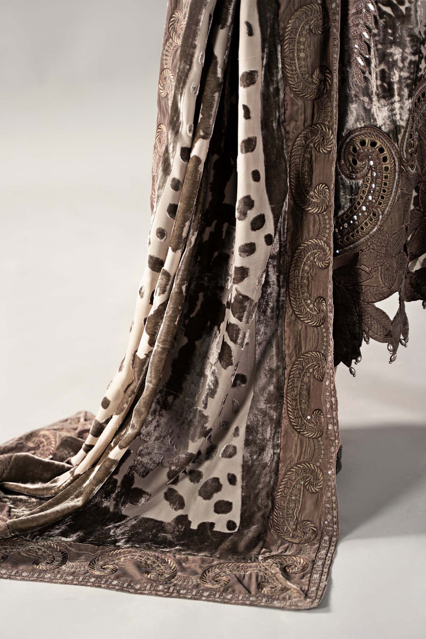 3 Piece Embroidered Palachi Suit | DLS-1201