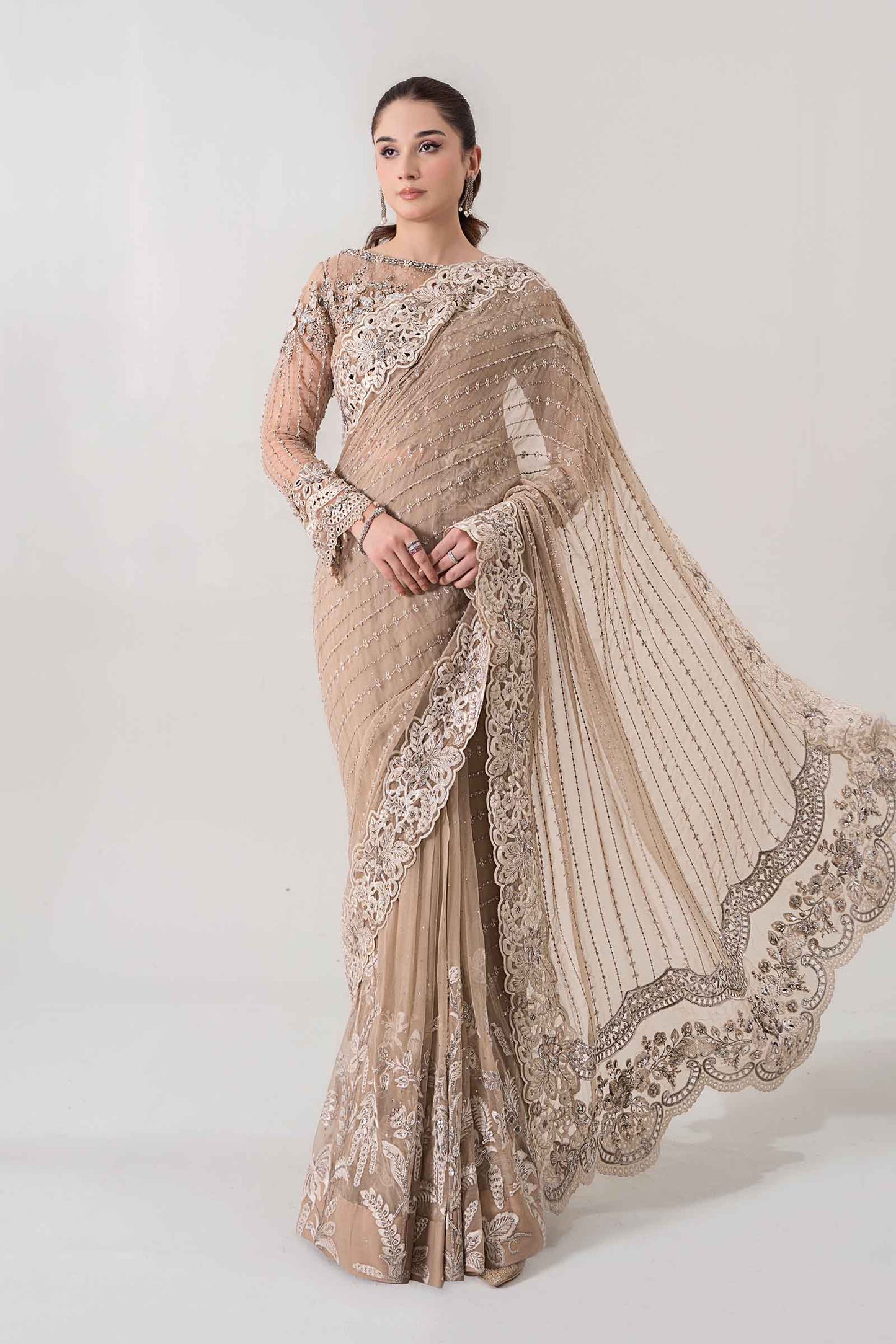 Embroidered Chiffon Saree | BDS-2801