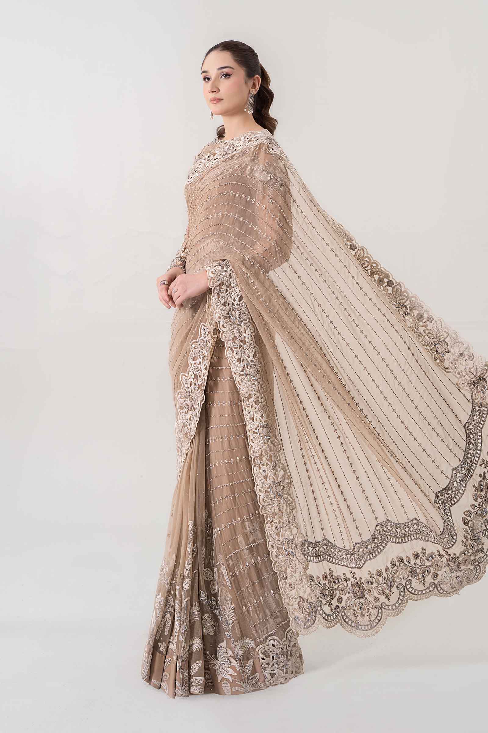 Embroidered Chiffon Saree | BDS-2801