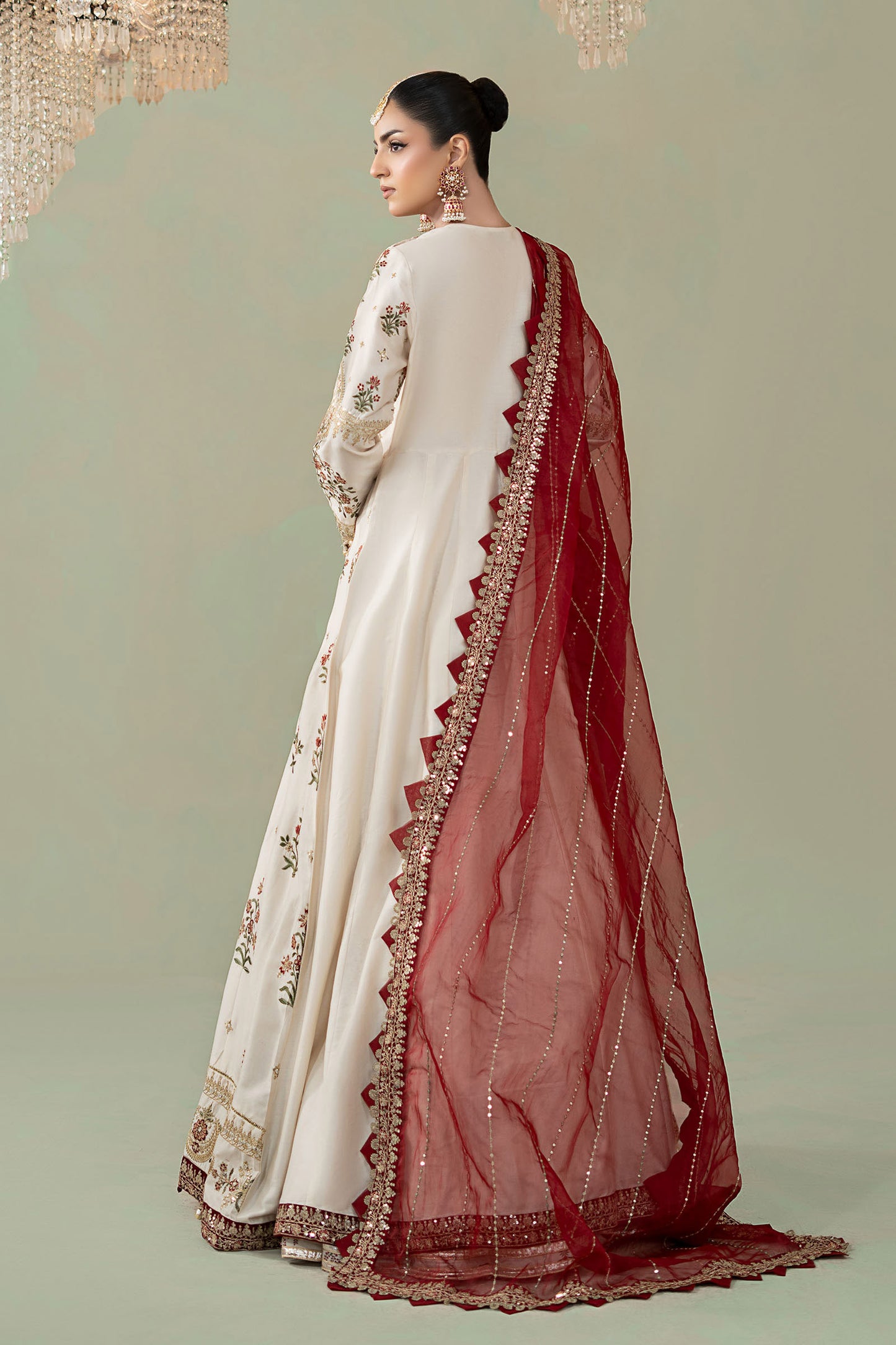 3 Piece Embroidered Cotton Satin Suit | CSS-801