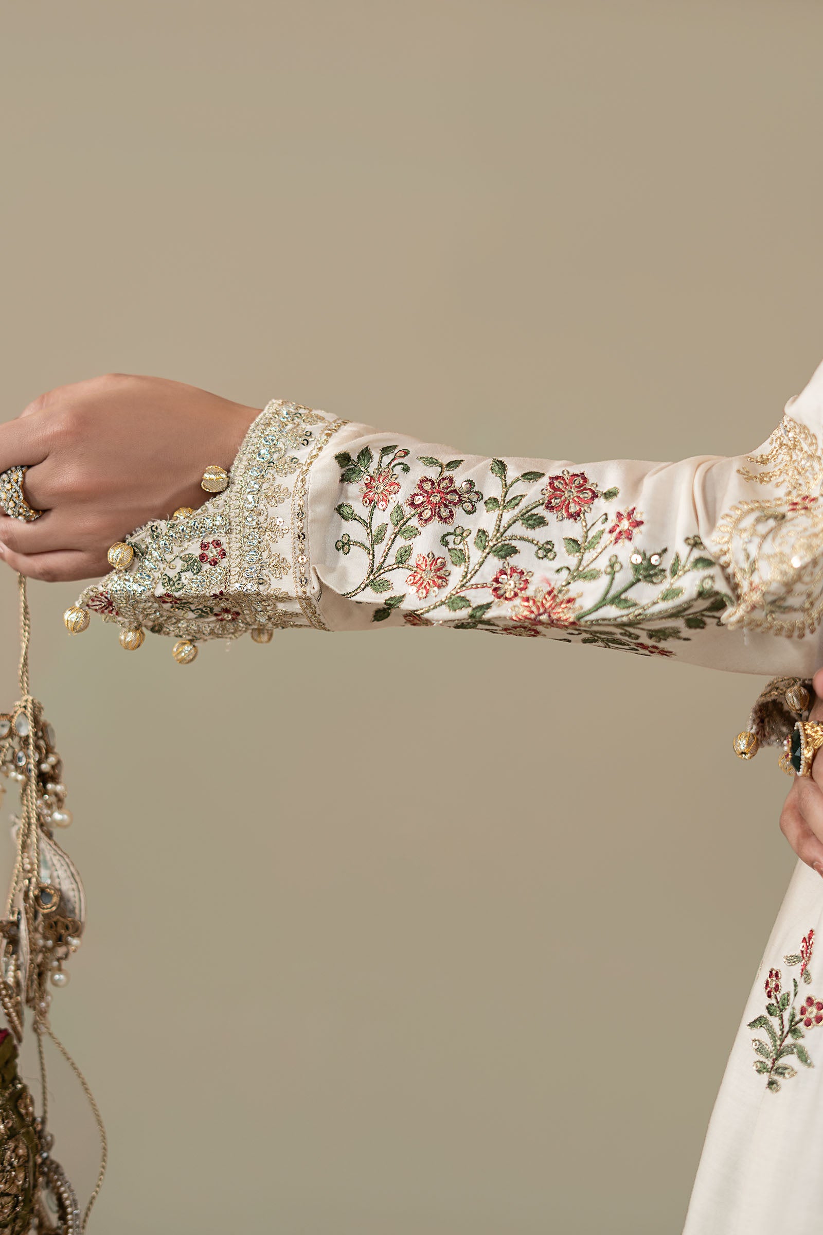 3 Piece Embroidered Cotton Satin Suit | CSS-801