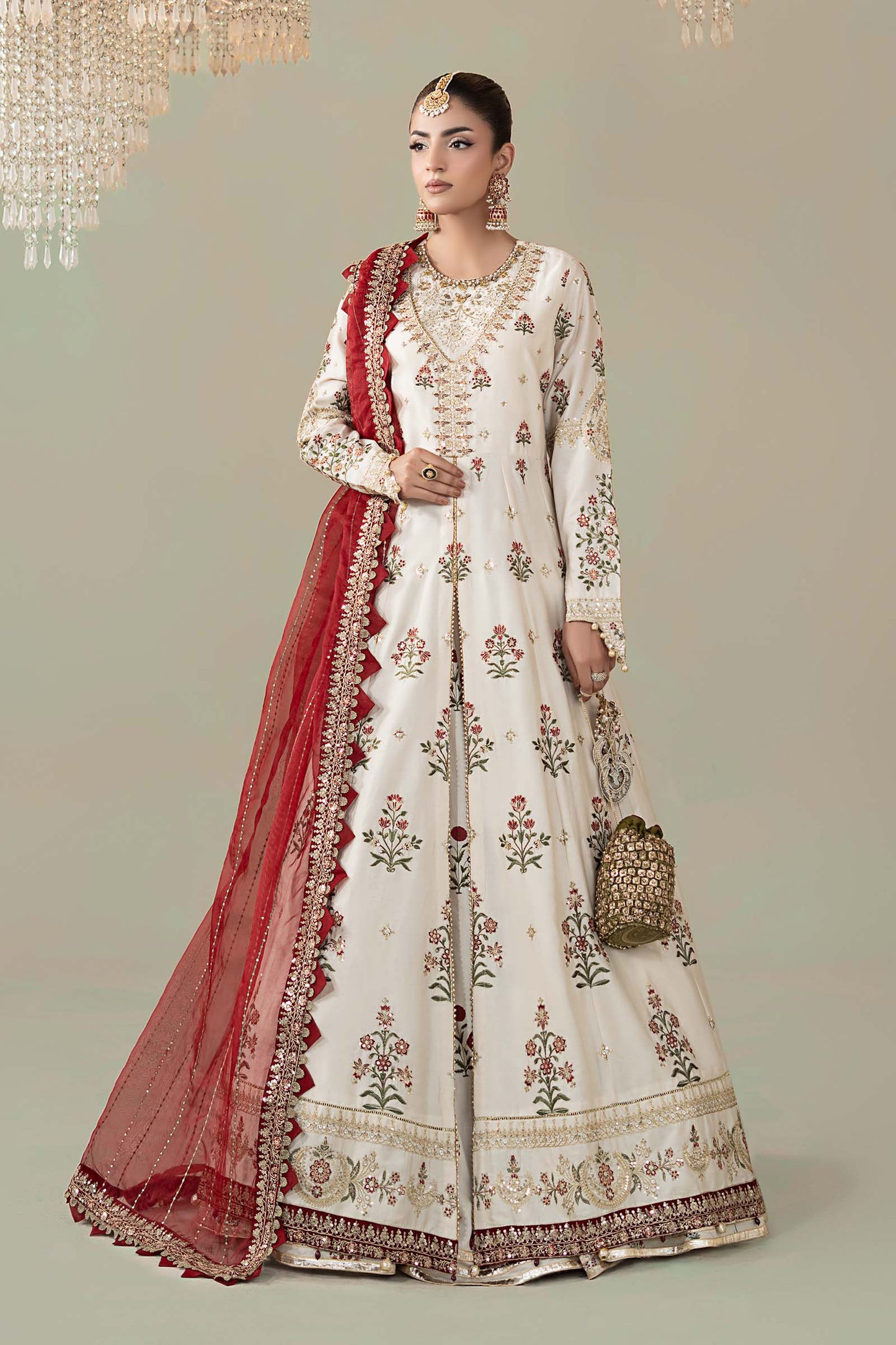 3 Piece Embroidered Cotton Satin Suit | CSS-801