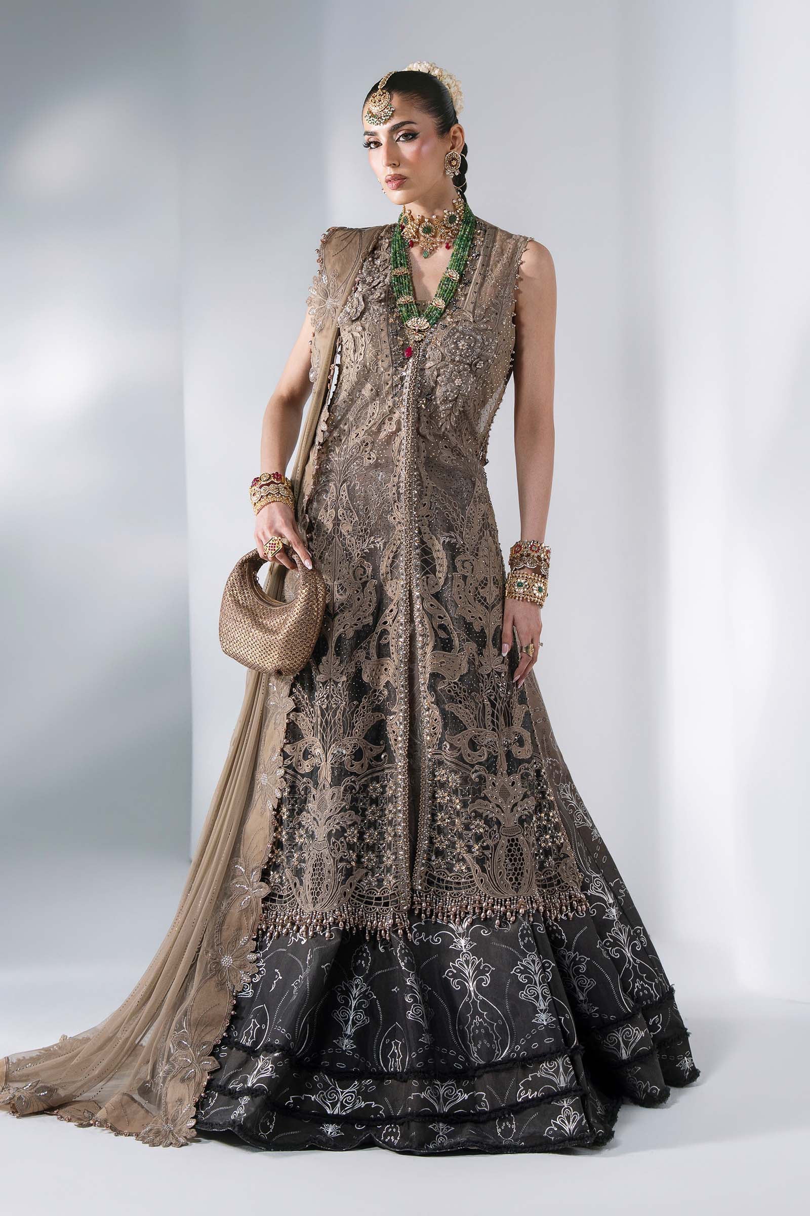 3 Piece Unstitched Embroidered Chiffon Suit