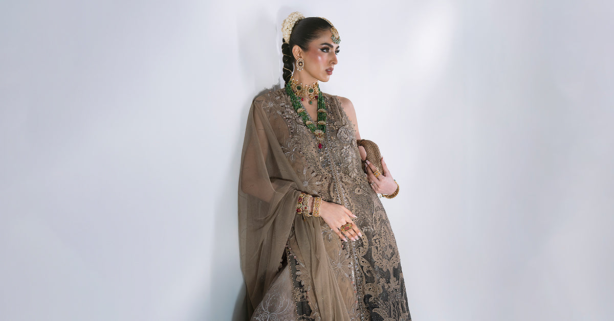 3 Piece Unstitched Embroidered Chiffon Suit